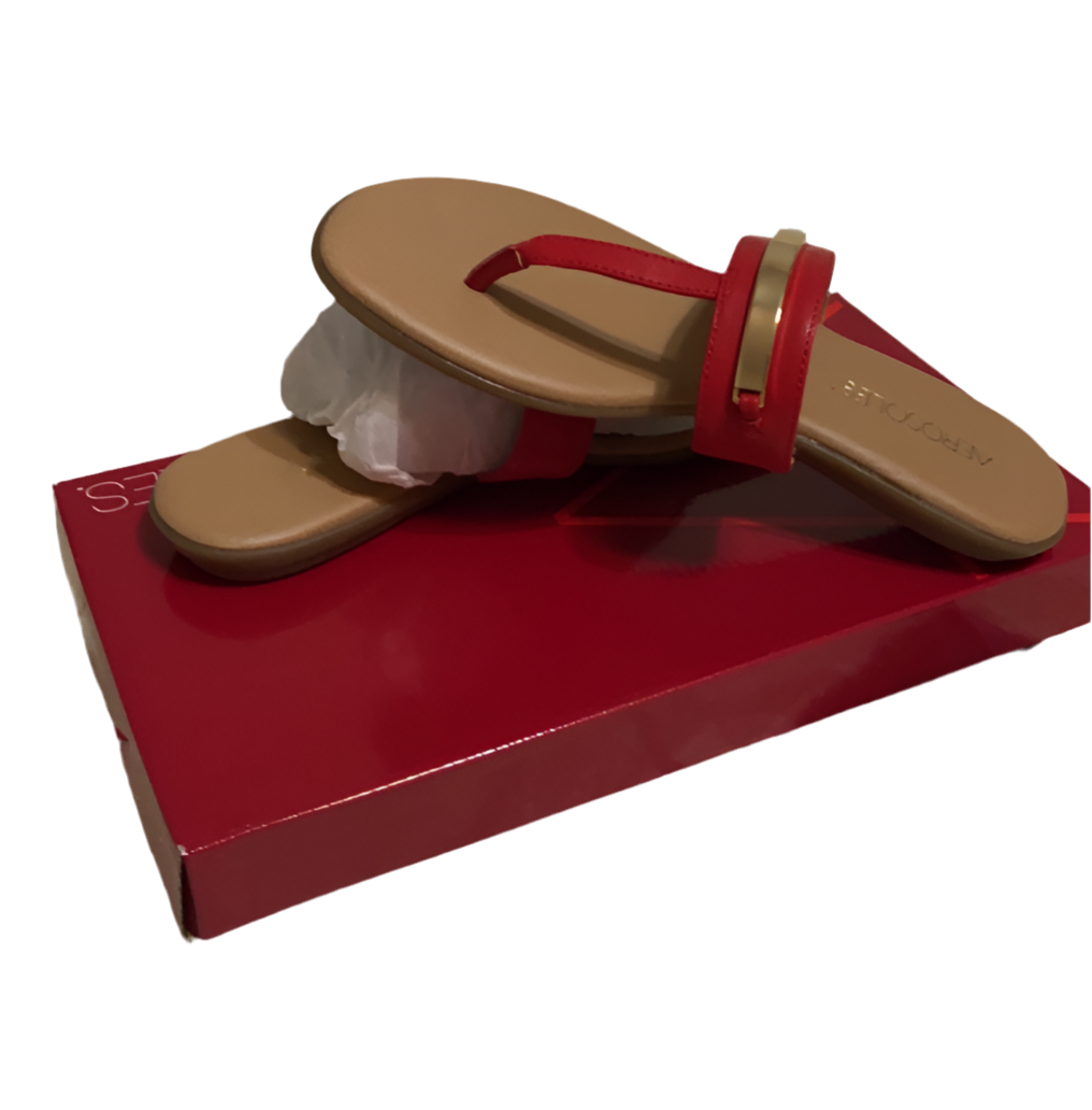 Aerosoles Women's Comfort Thong Sandals Red Size 6.5
