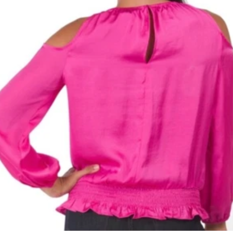 1. STATE Women’s Cold Shoulder Satin Pullover Top Color & Size Vary