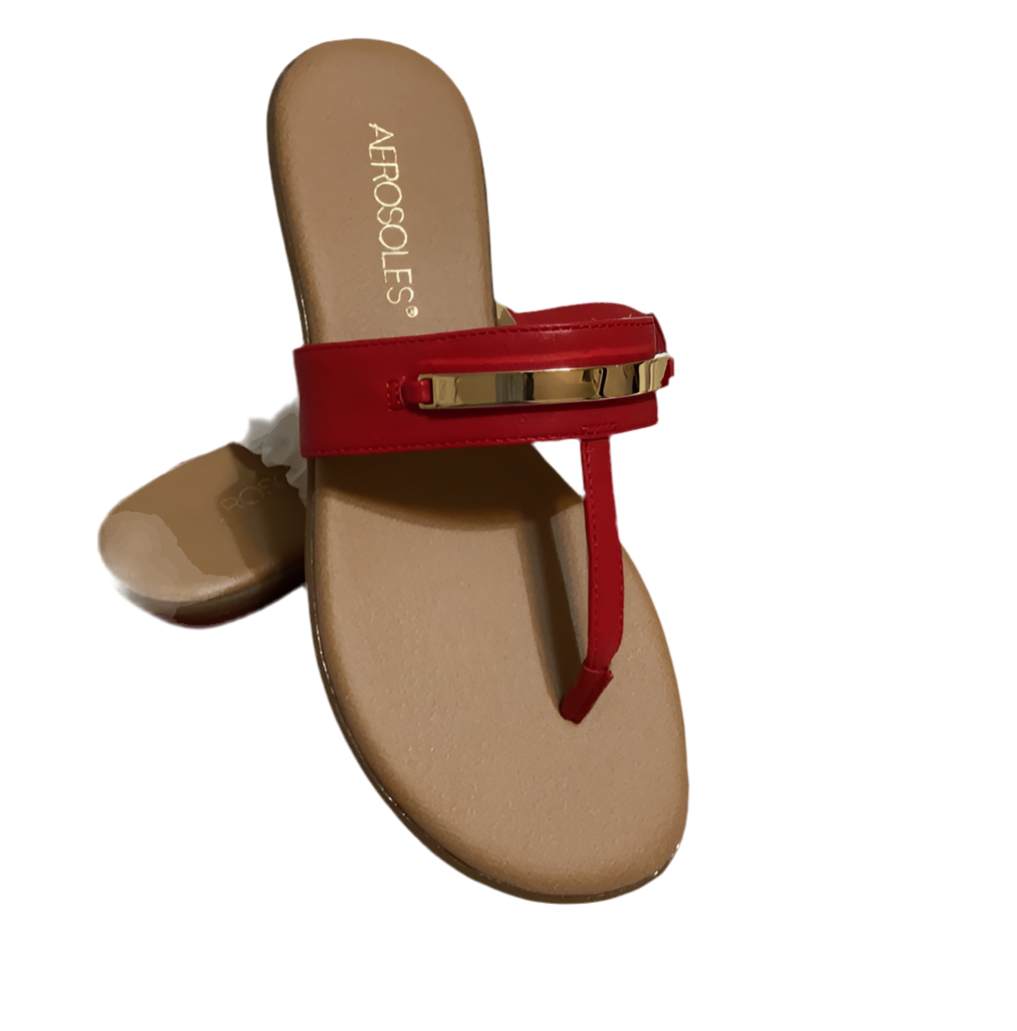 Aerosoles Women's Comfort Thong Sandals Red Size 6.5