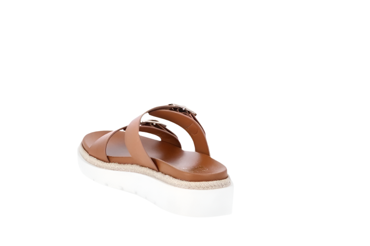Madden NYC Women’s Double Buckle Platform Sandals Brown Size 8.5