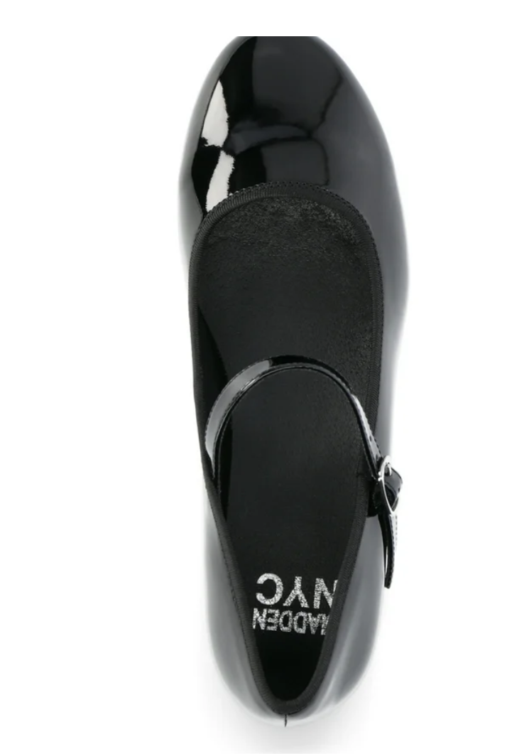 Madden NYC Mary Jane Platform Heels Faux Patent Black Size 10