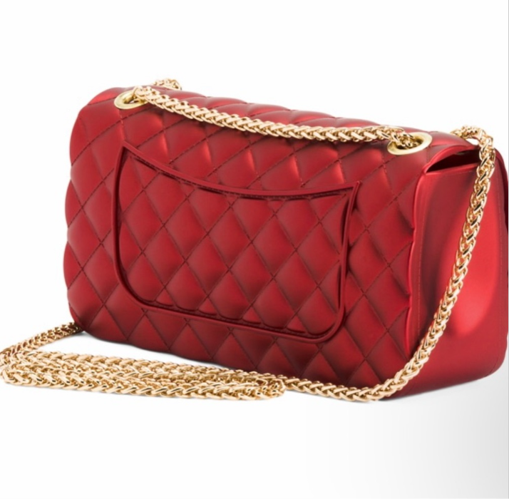 Most Wanted Quilted Design Jelly Crossbody Bag Wine NWT