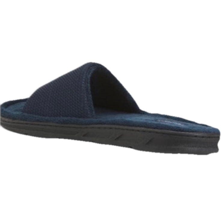 Nautica Men's Indoor/Outdoor Knit Slippers Black Size Large 9/10