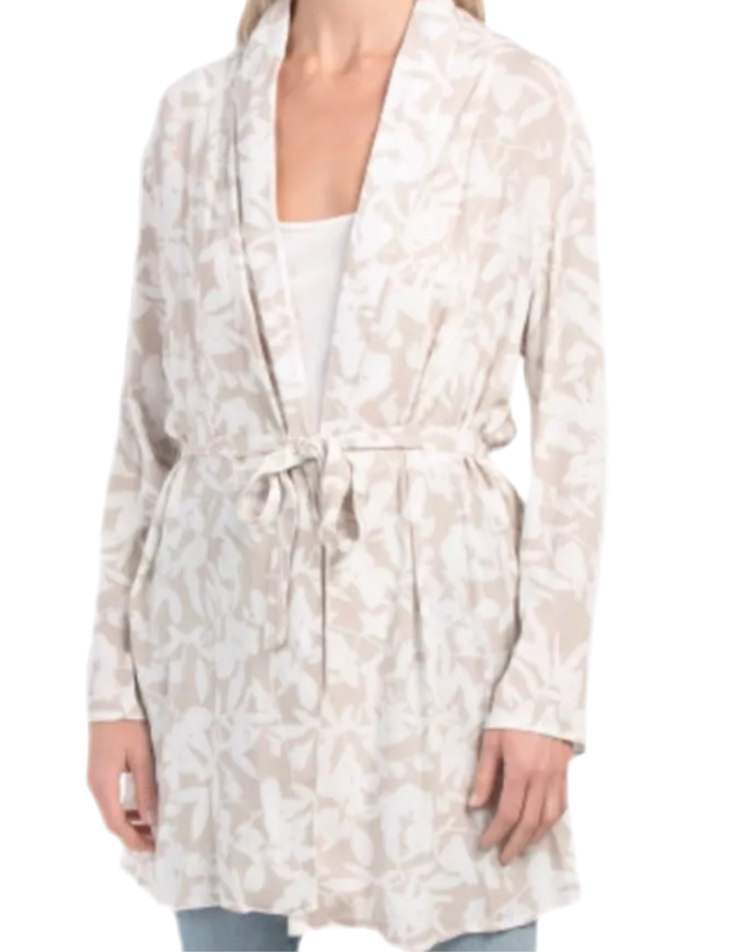 Jones New York Signature Women’s Crinkle Open Front Jacket Crème Size Vary NWT