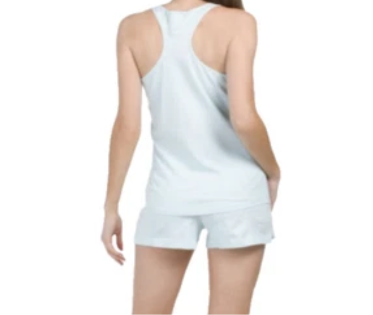 Calvin Klein Women’s 2pc Racerback Tank Shorts Loungers Green Size XLarge NWT