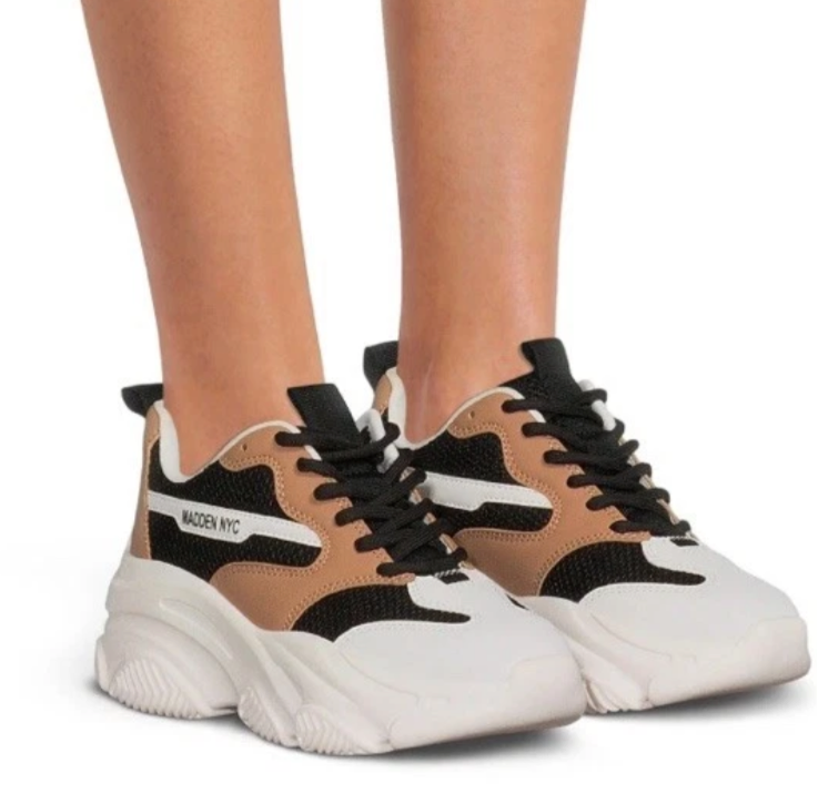 Madden NYC Women’s Dad Lace-up Sneakers Brown-multi Size Vary