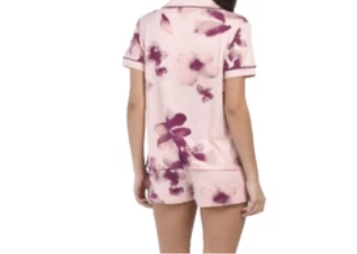 Nicole Miller Women’s 2pc Floral Print Shorts Pajamas Pink Size Vary NWT