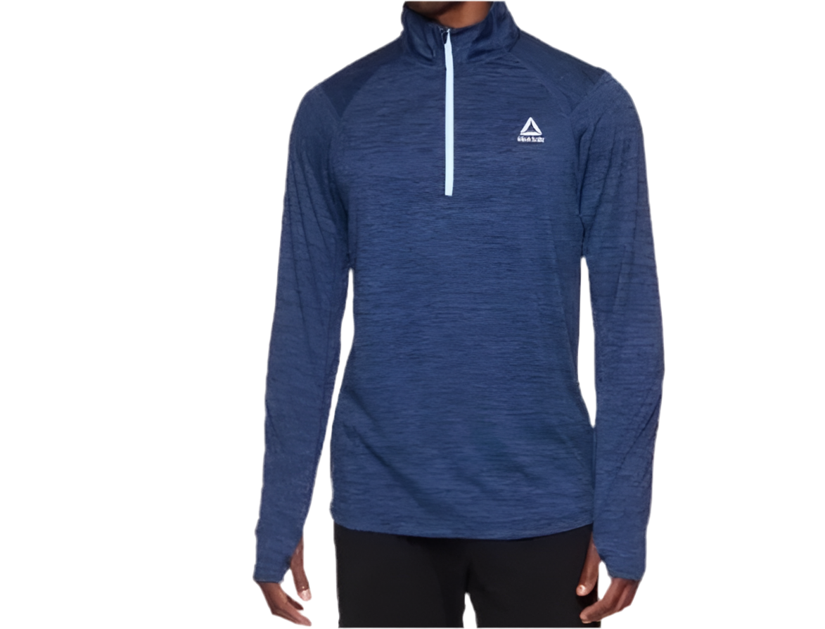 Reebok Men's Trail Quarter-Zip Active Pullover Sweatshirt Blue or Navy Size Vary