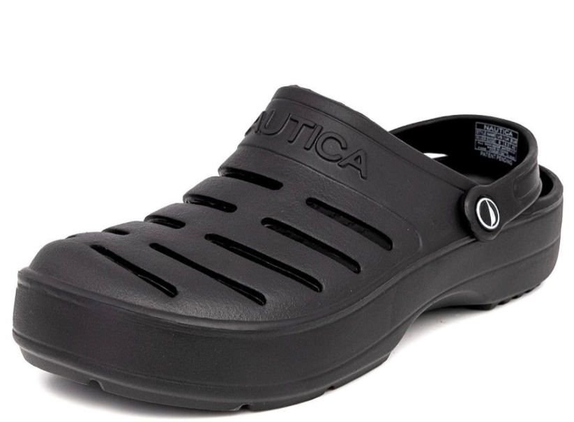 Nautica Women’s Athletic Sports Clogs Slip-On Adjustable Back Strap Size Vary Black