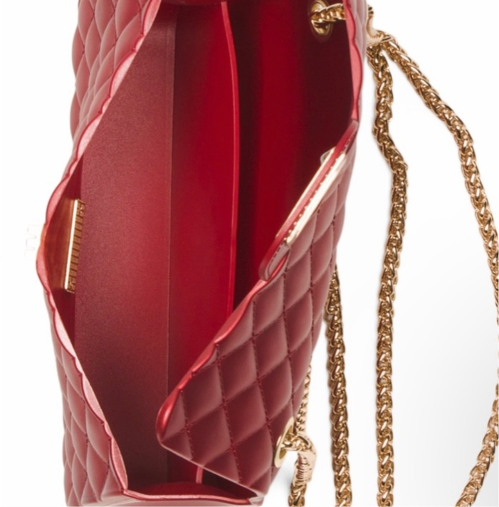 Most Wanted Quilted Design Jelly Crossbody Bag Wine NWT