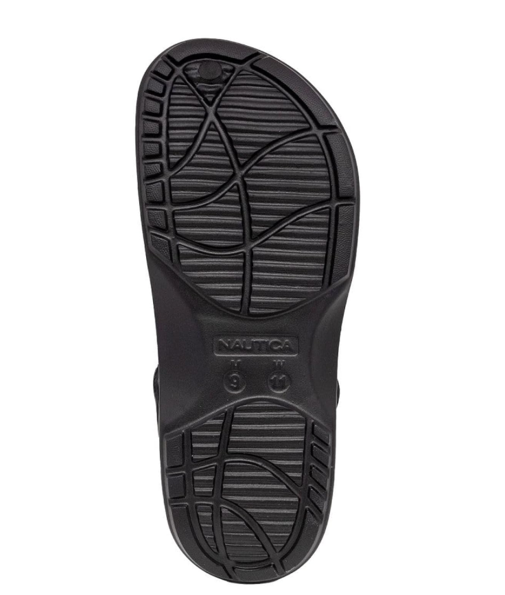 Nautica Women’s Athletic Sports Clogs Slip-On Adjustable Back Strap Size Vary Black