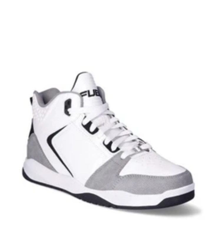 Fubu Men's the Hustle Athletic Leisure Sneakers White Gray Size Vary