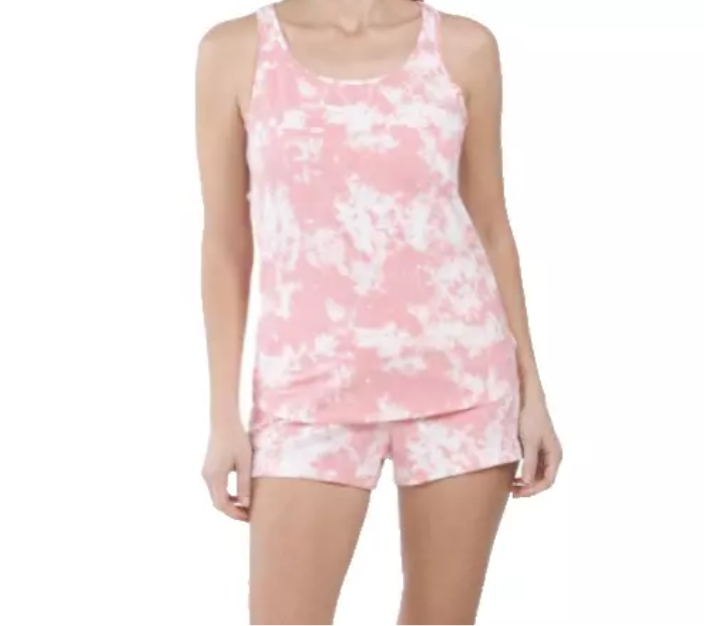 Calvin Klein Women’s 2pc Racerback Tank Shorts Loungers Coral Size Medium NWT
