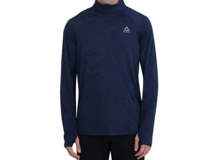 Reebok Men's Trail Quarter-Zip Active Pullover Sweatshirt Blue or Navy Size Vary
