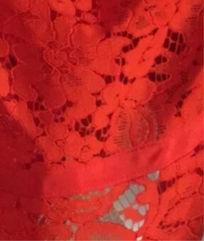 Nanette Lepore Women’s Lace Midi Dress Burnt Orange Red Size 10 NWT