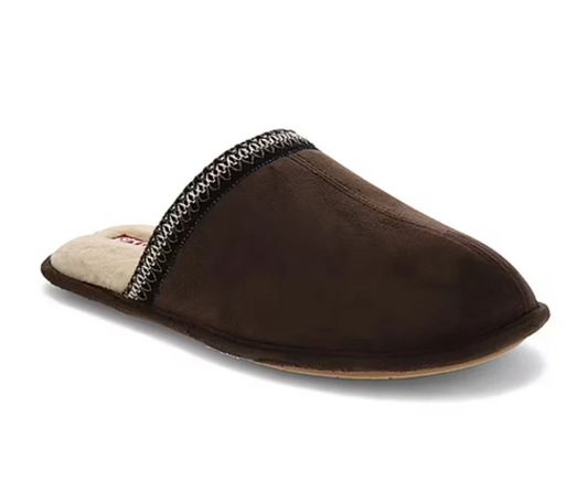 Levi's Men's Milton Nordic Scuff Slip-On Slippers Brown Size Vary New in Box