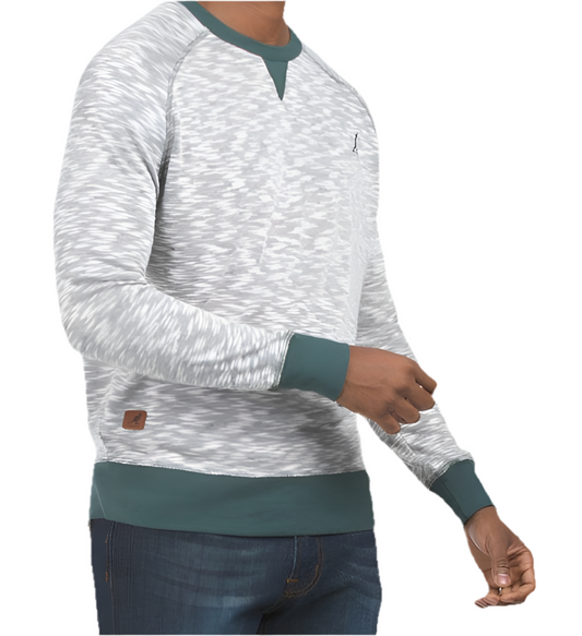 Kangol Men’s Crewneck Knit Two-tone Longsleeve Sweater Green XLarge
