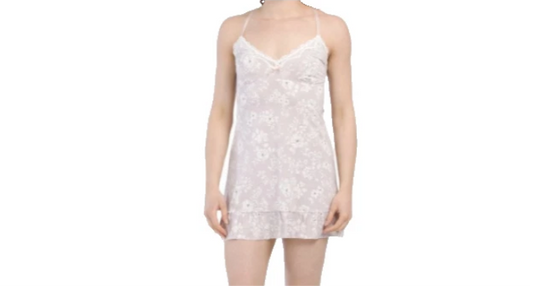 Marilyn Monroe Women’s Micro Chemise Lace Nightgown Grey Pink Size Medium NWT