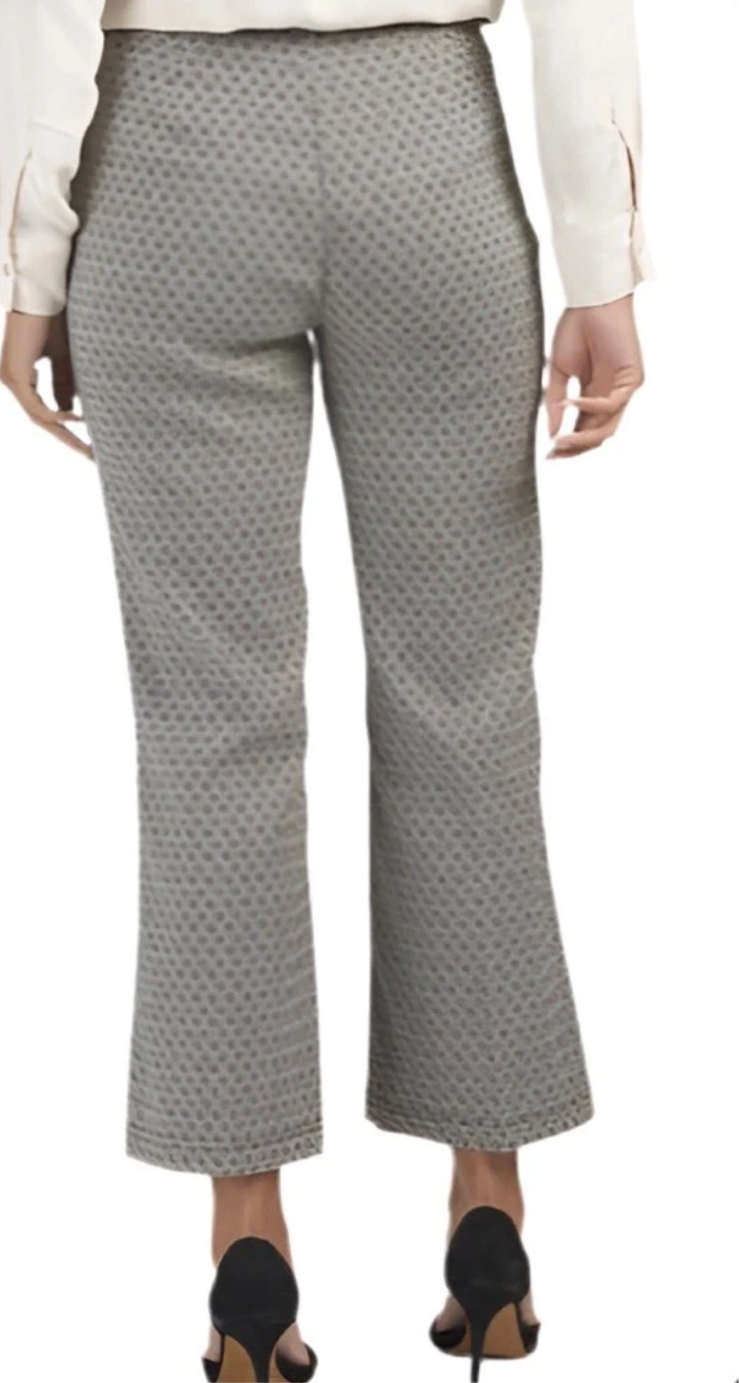 Nanette Lepore Women’s Slit Front Jacquard Pants Gold Black Size 10
