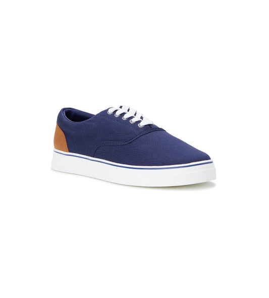 CHAPS Men's Chace Canvas Lace-up Casual Fashion Sneaker. Blue
