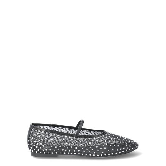 Madden NYC Women’s Mesh Ballet Flats with Rhinestones Black Size 10